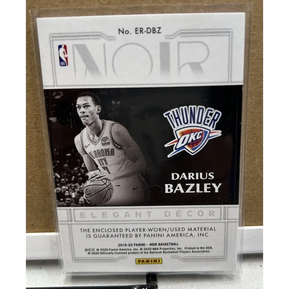 Panini Elegant Decor Darius Bazley 2019-20 #ER-DBZ /65 Noir Sports Card